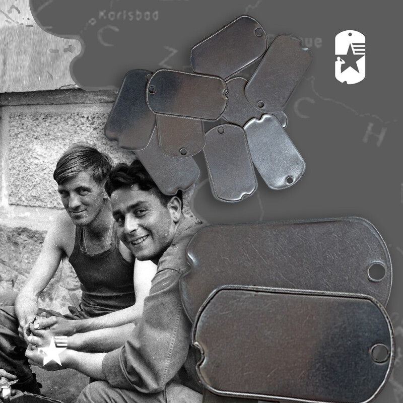 Originální nerezové známky DOG TAGS M-1940 WWII se zubem